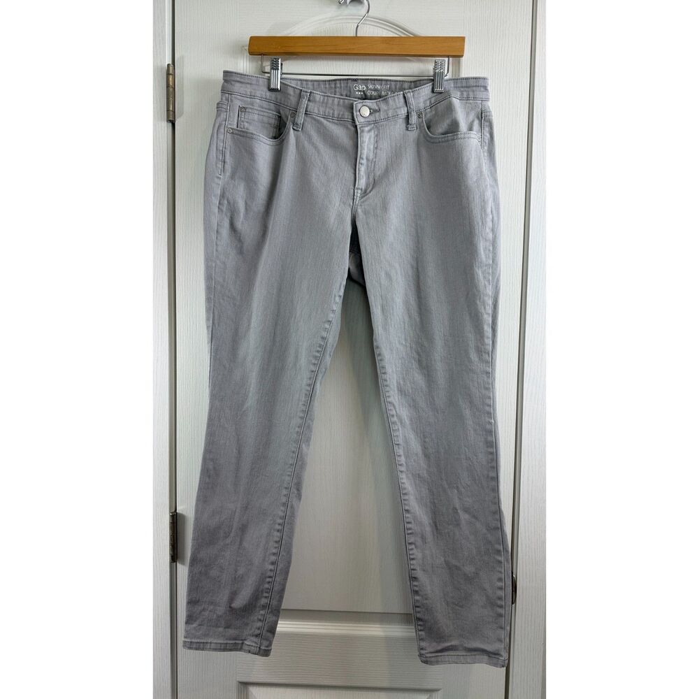 Gap Women's Skinny Fit Jeans Light Grey Patina Size 16 / 33R
